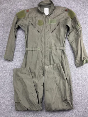 DJ Manufacturing Flight Suit Coveralls Mens 44L Green Flyers Fire Resistant - Image 1 of 4