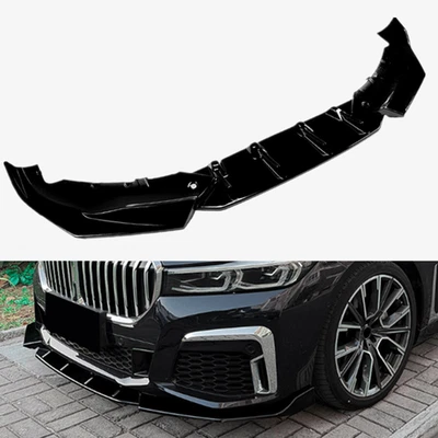 Gloss Black Front Spoiler Splitter Lip For 19-22 BMW G11 G12 740i 750i M760i  — 第 1/4 张图片