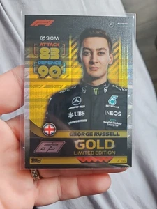2022 F1 Topps Turbo Attax Limited Edition LE14G Gold George Russell Formula 1 - Picture 1 of 3
