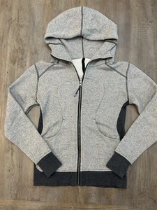 Lululemon Womens Gray Full Zip Scuba Hoodie Size 4 Pocket Gym Yoga Stretch - Picture 1 of 10