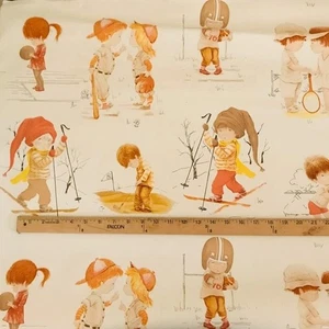 VINTAGE Wallpaper Fran Mar 1978 Nursery 2+ Roll Girls Bedroom Playroom 27'' W - Picture 1 of 8