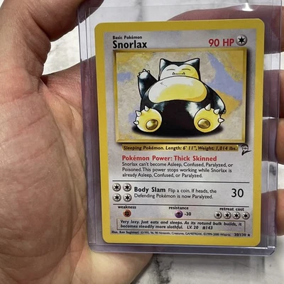 Snorlax 30/130 - RARE NON-HOLO - Base Set 2 - VINTAGE WOTC POKEMON CARD - NM Vtg - Image 1 of 3