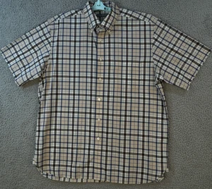Daniel Cremieux Signature Collection kariertes Button-Down-Hemd für Herren Large 100 % Co - Bild 1 von 13