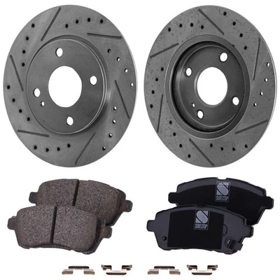 Kit de rotores y pastillas de disco de freno delantero para Ford Fiesta 2016 2017 2018 2019 Foto 1 de 4