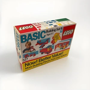 Lego BASIC BUILDING SET 517 / 517-1 w/ Instructions VTG 1987 Unopened - Picture 1 of 7