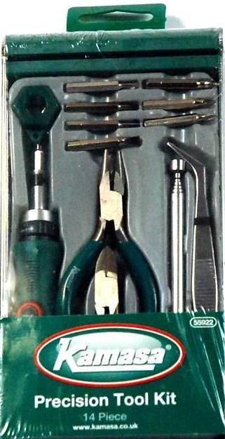 KAMASA 14 Piece PRECISION TOOL KIT + CASE *NEW* 55922 - Image 1 of 1
