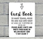 A5 Guest Book Wishing Tree Hearts Drop Box Metal Table Sign Wedding Party