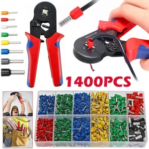 1400PCS Ferrule Crimping Tool Wire End Ferrules Electrical Wire Connectors Kit - Picture 1 of 38