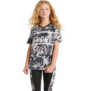 Justice Girls J-Sport Short Sleeve Lace Up T-Shirt Size M (10) - Picture 1 of 4