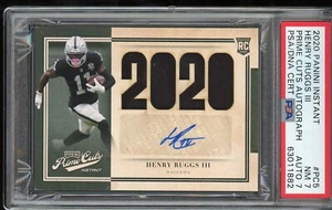 2020 Panini Instant Prime Cuts Henry Ruggs Autograph 7/10 PSA 7 Auto 7 Card - Picture 1 of 2