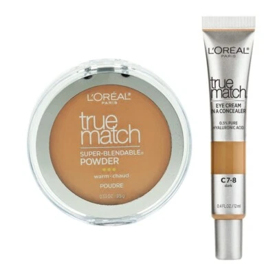 L'OREAL TRUE MATCH POWDER & EYE CREAM IN A CONCEALER*W7 C7-8 - Image 1 of 4