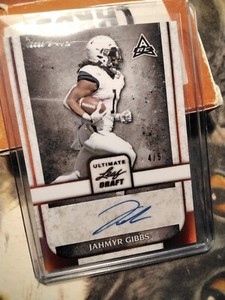 2022 Leaf Ultimate Draft JAHMYR GIBBS  4/5 ROOKIE RED AUTO SP SSP  BAMA!!