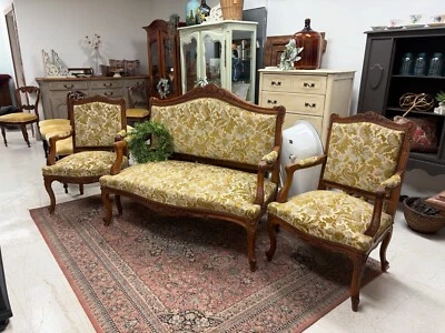 French Vintage Settee And Two Chairs  - Image 1 of 4
