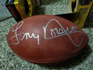 TONY DORSETT AUTOGRAPHED THE DUKE NFL FOOTBALL - Picture 1 of 6