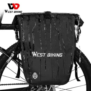 Waterproof Bike Rear Seat Single Pannier Trunk Bag Rack Pack 25L ^ - Picture 1 of 14