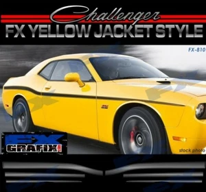 2008 - 2023 Dodge Challenger Yellow Jacket Factory Style Stripe Kit #1 Stripes - Picture 1 of 2