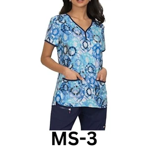 KOI Lite Women's Eve Top Fireworks Tie Dye Foil Medium (8512) - Picture 1 of 5