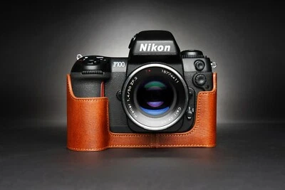 Genuine Real Leather Half Camera Case Bag Cover for Nikon f100 Film Camera - image 1 of 4