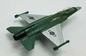 Vintage Collectible U.S Air Force F-16 Jet Plane Diecast Maisto Green Silver 5". - Picture 1 of 12