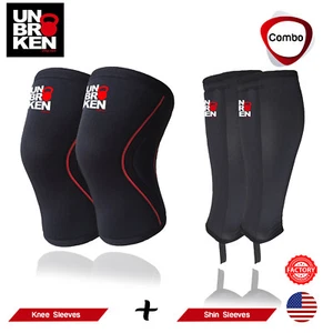 Knee Sleeves + Shin sleeves COMBO -Crossfit Weightlifting 7mm - Unbrokenshop - Picture 1 of 12