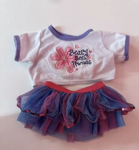 BUILD A BEAR BABW Beary Best Friends Shirt Skirt Outfit - Picture 1 of 5