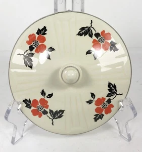 Vintage Hall Red Poppy Drip Jar LID 5 1/2" Platinum Superior Quality Cover Only - Picture 1 of 6