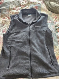 Columbia Fleecejacke Weste Full Zip Grau Polyester Größe M Herren - Bild 1 von 3