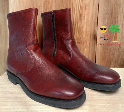 Botas Dexter Para Hombres Cremallera Lateral Sherpa Forradas Pan de Azúcar Borgoña Cuero Talla 10M W749-4 Foto 1 de 4