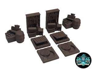 Mansions of Madness Second Edition 8 Piece Barricade Trapdoor Barrel sets - Picture 1 of 3