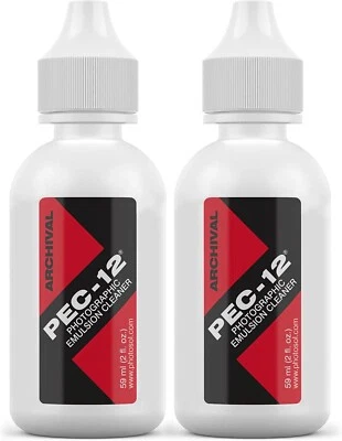 2 PACK- PEC-12 2oz PHOTOGRAPHIC EMULSION FILM CLEANER-NEW DESIGN EYE DROP BOTTLE - Bild 1 von 4