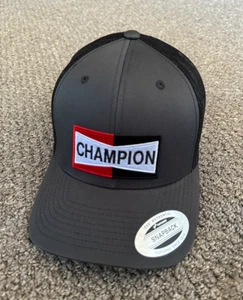 Champion Hat Vintage Spark plug Snapback Trucker Mesh Cap Handcrafted in Florida - Picture 1 of 6