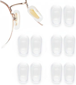 5 Pairs Slip-On Nose Pads Covers,Soft Silicone Eyeglasses Nosepads Anti-Slip Gla - Picture 1 of 12
