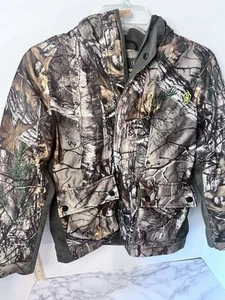 Boys Game Winner Fleece Lined Camouflage Coat W/Hood Size Medium  - Picture 1 of 4