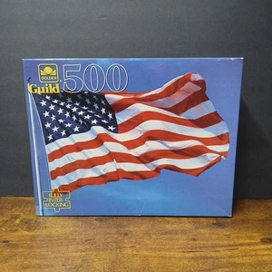 Vintage Sealed Golden Guild USA American Flag 500pc Patriotic Puzzle - Picture 1 of 6