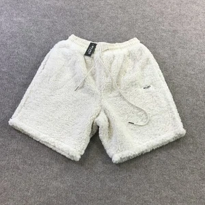 Milano Di Rouge Shorts Mens Medium Cream Faris Fleece Sherpa Cozy Lounge New - Picture 1 of 10