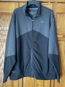 Chaqueta polar negra con cremallera frontal NIKE para hombre talla XXL EN MUY BUENA CONDICIÓN - Imagen 1 de 3