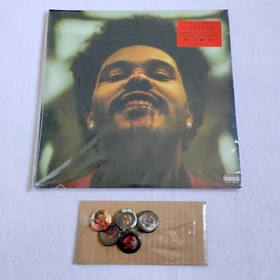 The Weeknd - After Hours 2xLP UO Exclusive Black Splattered Clear Vinyl + Pins - Image 1 of 4