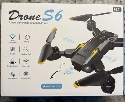 Drone S6 360 Flip 2.4 GHZ Manipulate 6 Axis Obstacle Avoidance ESC HD Camera NEW - Image 1 of 4