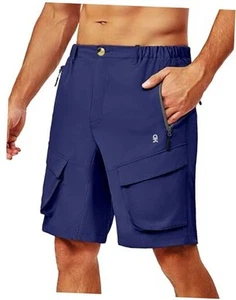 Men's Stretch Quick Dry Cargo Shorts for Hiking, Camping, Travel - Picture 1 of 7