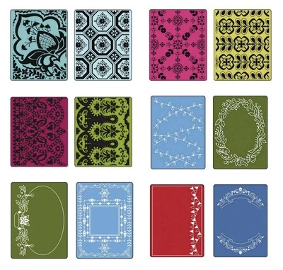 2 Prägeschablone Hintergrund Embossing Folder Sizzix  - Bild 1 von 3