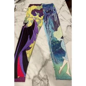 New Disney Sleeping Beauty Leggings Maleficent Hot Topic Spencers Size Large - Picture 1 of 6
