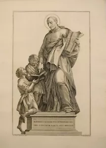 ACQUAFORTE ETCHING GRAVURE B.GIUSEPPE CALASANZIO FONDATORE Pietro Bombelli 1785 - Foto 1 di 3