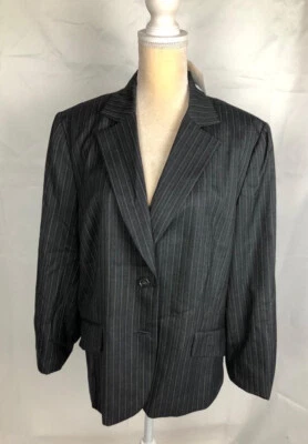 Nuevo con etiquetas Blazer Talbots Lindo Dos Botones Gris Forrado Talla 18 Chaqueta Formal ¡BONITO!! Foto 1 de 4