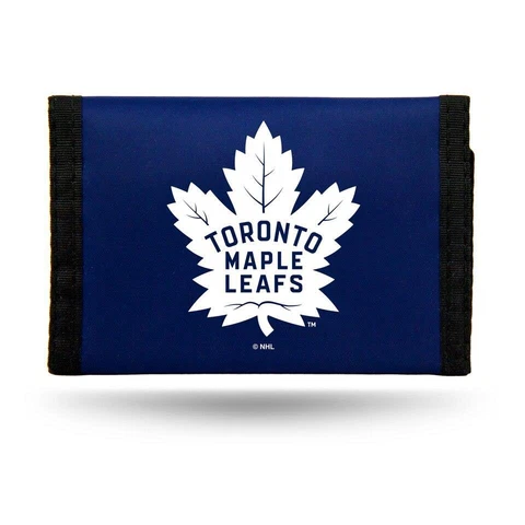 Toronto Maple Leafs Nylon Tri-Fold Wallet [NEW] NHL Vinyl Trifold Billfold ID Cover