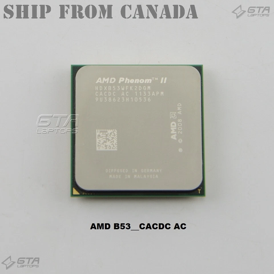 AMD Phenom II X2 B53 CACDC AC 2.80GHz Socket AM2+ / AM3 DualCore CPU - Image 1 of 1