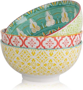Porcelain Large Serving Bowls - Salad Soup Noodle Ramen Bowls - Big Cereal Pasta - Picture 1 of 12