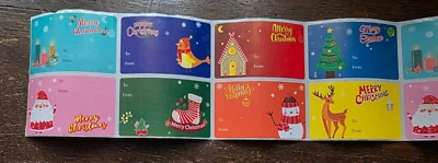 720 un./Rollo Etiquetas de Navidad Pegatinas de Papá Noel Autoadhesivas Etiquetas de 2x3" Foto 1 de 2