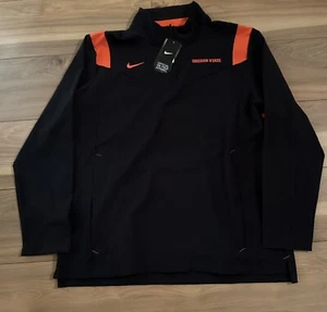 NWT Oregon State Beavers XL Nike Black 1/4 Zip On Field Jacket Vented Pullover - Picture 1 of 9