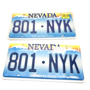 Par de placas NEVADA New York 2000 a juego personalizadas 801 NYK - Imagen 1 de 5