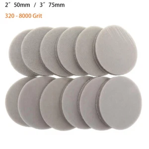 50mm 75mm Hook&Loop Foam Sanding Pads Discs Wet Dry Sponge Sandpaper All Grit - Picture 1 of 6